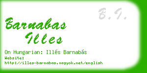 barnabas illes business card